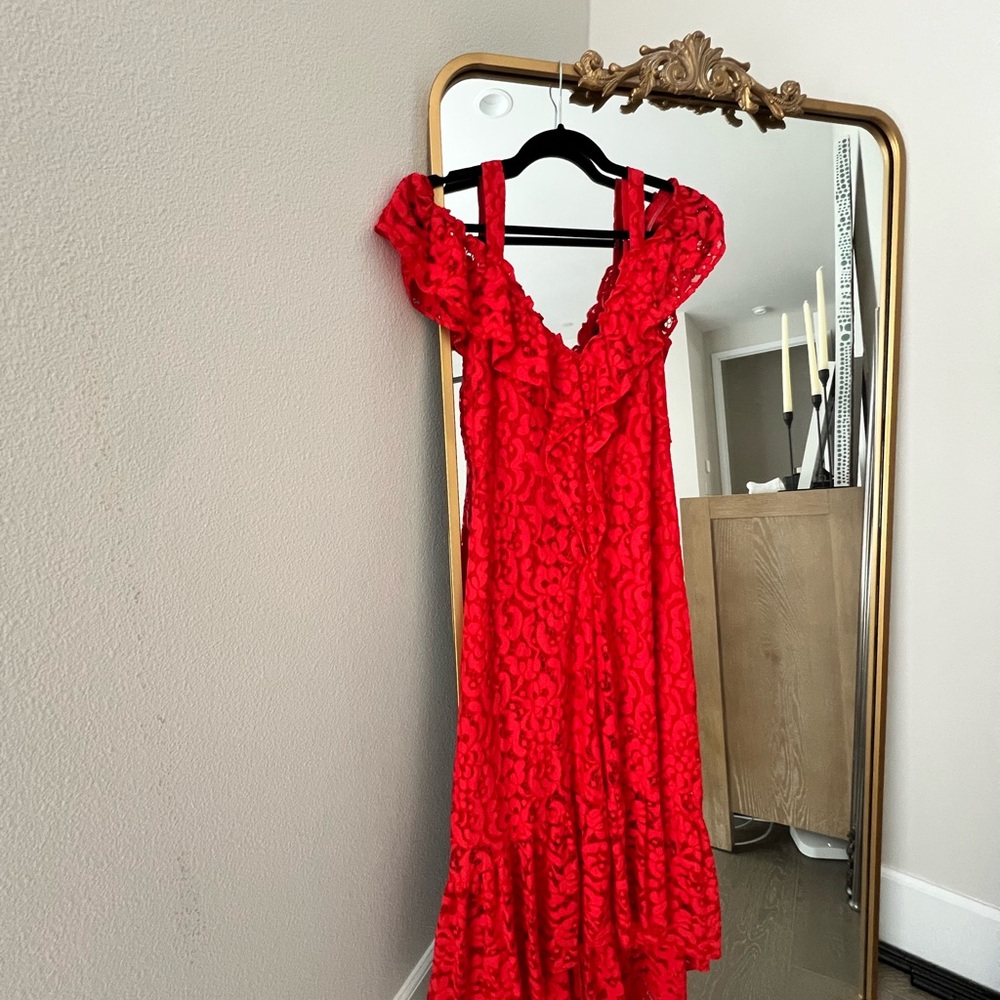 [BCBG] Red Lace Dress